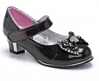 Туфли для девочек KING BOOTS Бабочка черный лак D0543B Black