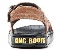 Туфли открытые для мальчика Beacher 1085-5 кожа BRAUN  KING BOOTS 