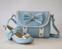Комплект туфли и сумочка для девочек KING BOOTS KB019 голубой