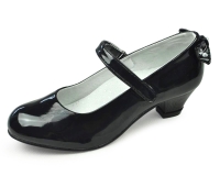 Комплект туфли и сумочка для девочек KING BOOTS KB015 черный лак