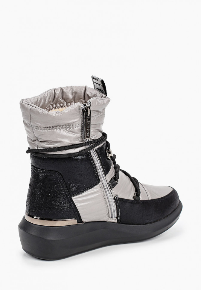 KB648GR Дутики серебристые женские зимние непромокаемые KING BOOTS
