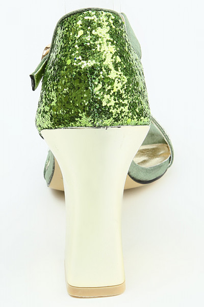 S833GR Green Босоножки женские на каблуке